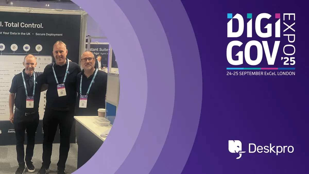 Deskpro at DigiGov 2025: Driving Innovation in Public Sector Technology